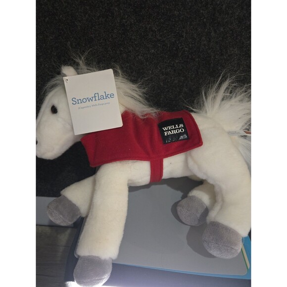 2017 Legendary Wells Fargo Bank Snowflake Horse Pony Stuffed Plush 14" - Picture 1 of 2